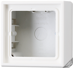 Коробка Jung LS серия черная 1-ая для накладного монтажа с основанием LS581ASW