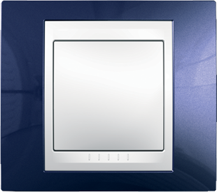 Рамка Schneider Electric Unica Хамелеон Индиго / Белый 1 пост MGU6.002.842