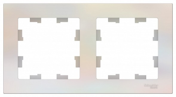 Рамка Schneider Electric Atlasdesign Жемчуг 2 поста ATN000402