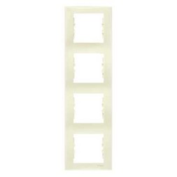 Рамка Schneider Electric Sedna бежевый 4 поста вертикальная SDN5802047