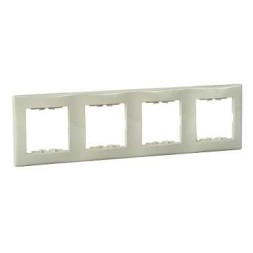 Рамка Schneider Electric Sedna бежевый 4 поста вертикальная SDN5802047