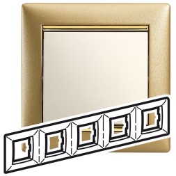 Рамка Legrand Valena Золото матовое 5 постов 770305