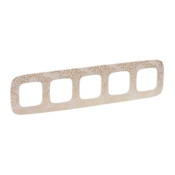 Рамка Legrand Valena Allure Нарцисс золото 5 постов 754355