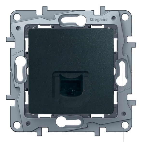 Розетка компьютерная Legrand Etika 1xRJ45 кат. 6e UTP антрацит 672653
