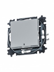 Переключатель ABB Levit ориентационная серый / белый одноклавишный с подсветкой 2CHH590646A6016 3559H-A06446 16W