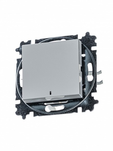 Переключатель ABB Levit ориентационная серый / белый одноклавишный с подсветкой 2CHH590646A6016 3559H-A06446 16W