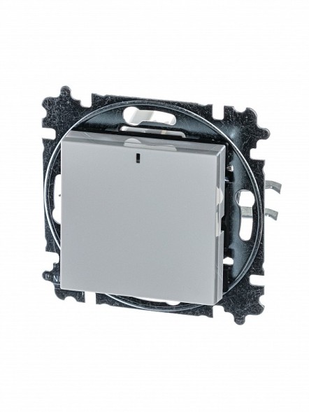 Переключатель ABB Levit ориентационная серый / белый одноклавишный с подсветкой 2CHH590646A6016 3559H-A06446 16W