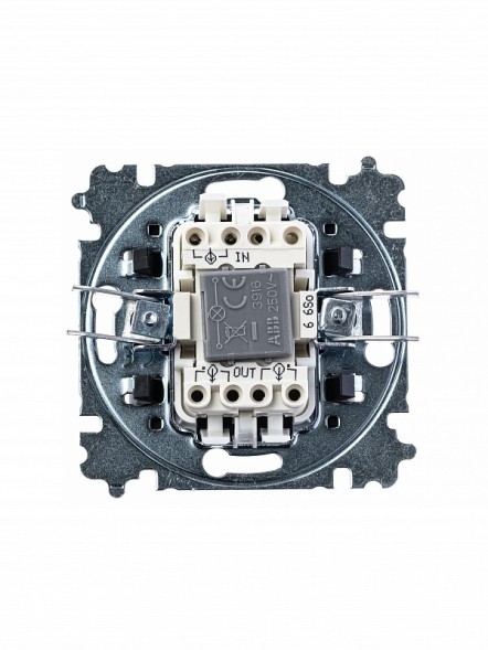 Переключатель ABB Levit ориентационная серый / белый одноклавишный с подсветкой 2CHH590646A6016 3559H-A06446 16W