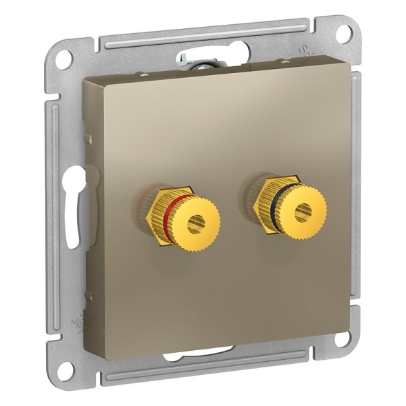 Аудиорозетка двойная Schneider Electric Atlasdesign Шампань ATN000587