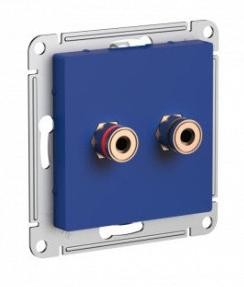 ATN001187 Atlasdesign АУДИОРОЗЕТКА двойная Аквамарин Schneider Electric