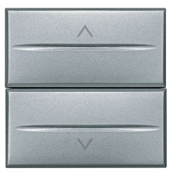 2-х кнопочный переключатель Bticino Axolute 16 А, 1Р 1-0-2 – 2 модуля HC4027/2