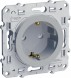 Розетка Schneider Electric Odace алюминий с з\к шт S53R037