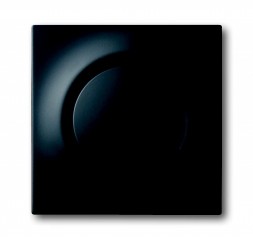 Плата центральная (накладка) ABB Impuls чёрный бархат с ручкой и лампой для поворотного светорегулятора 2CKA006599A2974 6540-775