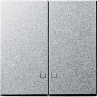 Накладка двухклавишная Gira Event Алюминий с контрольными окнами 063126