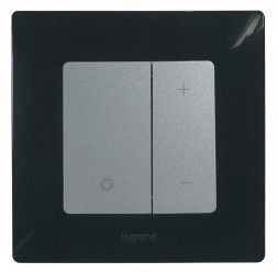 Светорегулятор Legrand Etika алюминий нажимной 400 Вт 672418