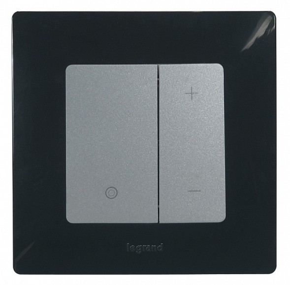 Светорегулятор Legrand Etika алюминий нажимной 400 Вт 672418