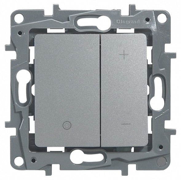 Светорегулятор Legrand Etika алюминий нажимной 400 Вт 672418