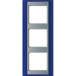 Рамка Jung A Plus Синий / Алюминий 3 поста Jung AP583BLAL