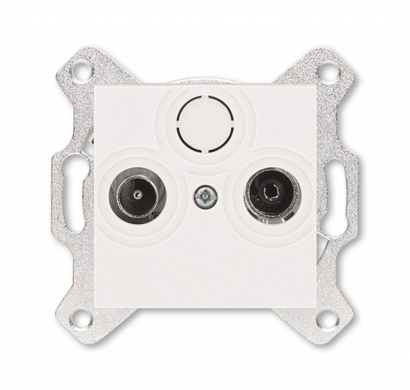 Розетка TV-R ABB Levit жемчуг проходная 7дБ 2CHH083607A6068 5011H-A03607 68W