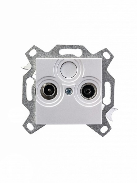 Розетка TV-R ABB Levit жемчуг проходная 7дБ 2CHH083607A6068 5011H-A03607 68W