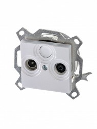 Розетка TV-R ABB Levit жемчуг проходная 7дБ 2CHH083607A6068 5011H-A03607 68W