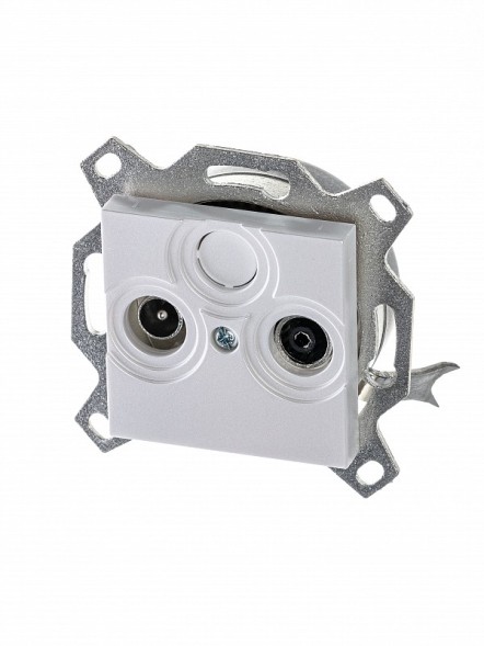 Розетка TV-R ABB Levit жемчуг проходная 7дБ 2CHH083607A6068 5011H-A03607 68W