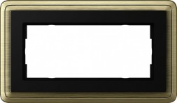 Рамка Gira Classix Бронза / Черный 2-постовая 1002622