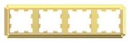 ATN101604 4-постовая РАМКА ЗОЛОТО, AtlasDesign Antique Schneider Electric