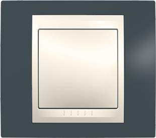 Рамка Schneider Electric Unica Хамелеон Серо-зеленый / Бежевый 1 пост MGU6.002.577