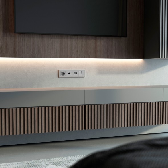 Рамка из поликарбоната на 4 поста Stark серебряный Werkel W0041806