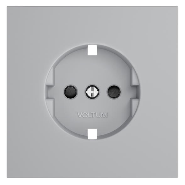 Накладка для розетки с заземлением и защитными шторками, S70 (серый)