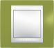 Рамка Schneider Electric Unica Хамелеон Фисташковый / Белый 1 пост MGU6.002.866