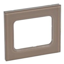 Рамка Legrand Celiane Стекло Смальта мокка 2х5-модульная 069467