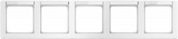 Рамка Berker Q.1 Полярная белизна с эффектом бархата, с полем для надписей 5 постов 10256019