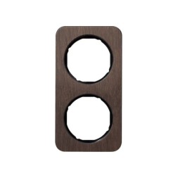 Рамка Berker R.1 Дуб/черный 2 поста 10122354