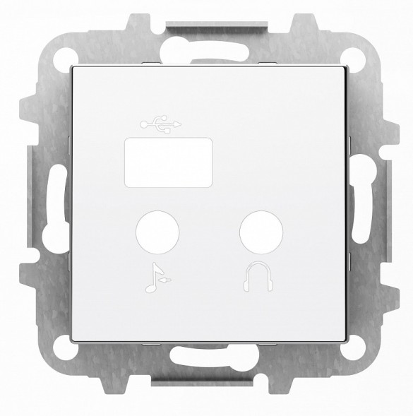 Накладка ABB Sky белый для механизма медиа-комбайна 2CLA856830A1101 8568.3 BL