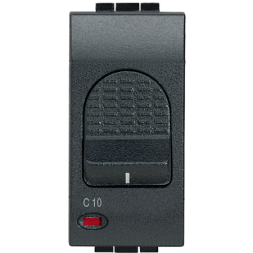 Автоматический выключатель Bticino LivingLight Air Антрацит 10А 1 модуль L4301/10