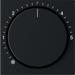 Лицевая панель терморегулятора Gira System 55 Черный матовый 0650005