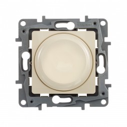 Светорегулятор Legrand Etika слоновая кость поворотный без нейтрали 300Вт 672319