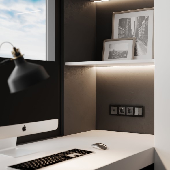 Розетка Ethernet RJ-45 (графит акрил) Werkel W1181044