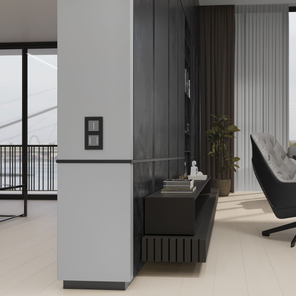 Сенсорный выключатель одноклавишный с подсветкой серебряный Werkel W4512006