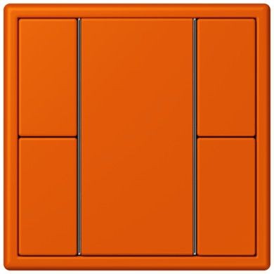 Кнопочный модуль КNX Jung Les Couleurs® Le Corbusier orange vif F 50 с двумя парами кнопок LC502TSA4320S