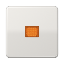 Клавиша Jung CD серия Светло-серая 1-я с/п с оранжевой линзой CD590KOLG