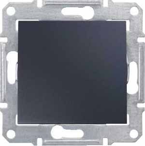 Переключатель Schneider Electric Sedna графит проходной IP44 SDN0500370