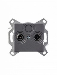 Розетка TV-R ABB Levit сталь оконечная 2CHH083503A6069 5011H-A03503 69W