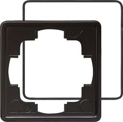 Рамка Gira S-color Черный с уплотнительной вставкой 1 пост 025147