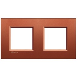Рамка Bticino LivingLight Квадрат Красный шелк 2+2 модуля LNA4802M2RK