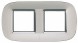 Рамка Bticino Axolute Овал Серебро 2+2 модуля HB4802M2SAN
