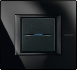 Рамка Bticino Axolute Квадрат Черный Nighter 2-модульная HA4802VNB