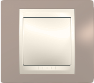 Рамка Schneider Electric Unica Хамелеон Коричневый / Бежевый 1 пост MGU6.002.574